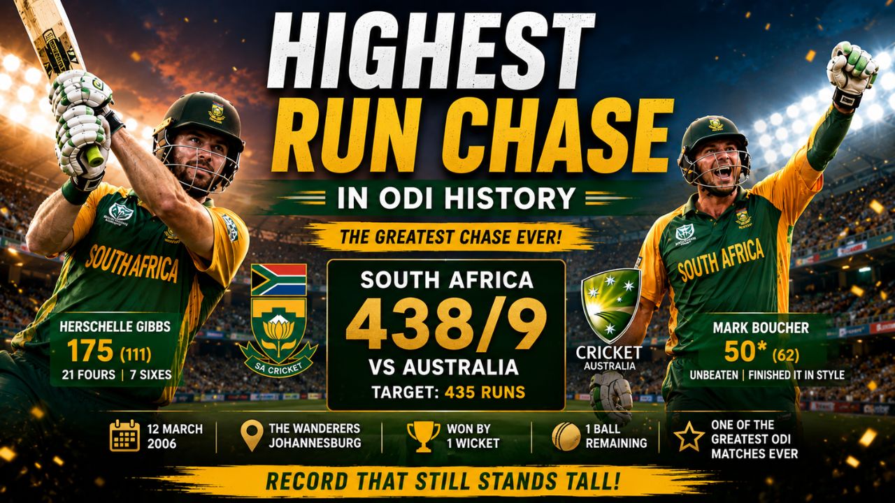 Highest Run Chase in ODI