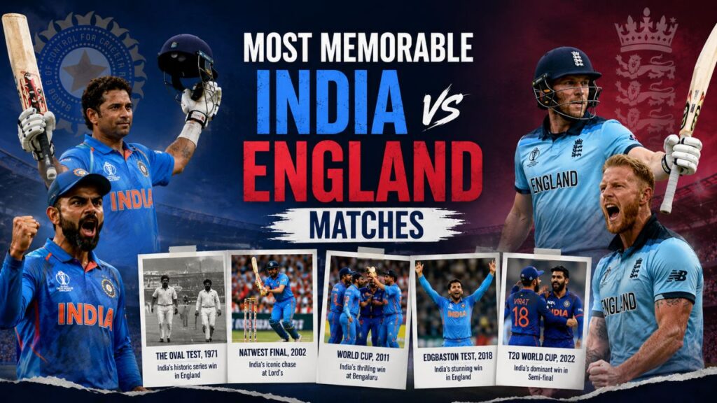 Most Memorable India vs England Matches