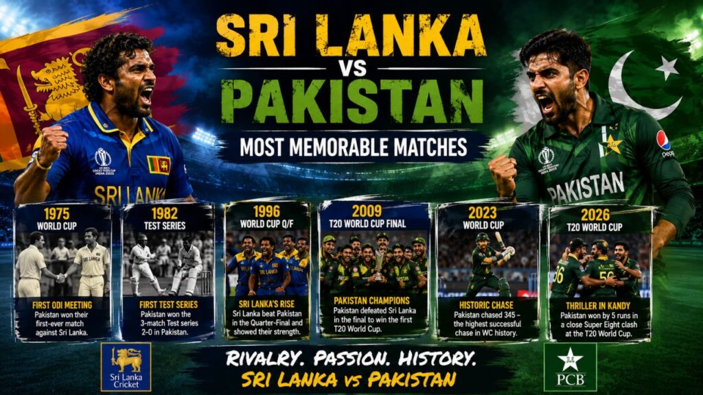 Sri Lanka vs Pakistan Most Memorable Matches