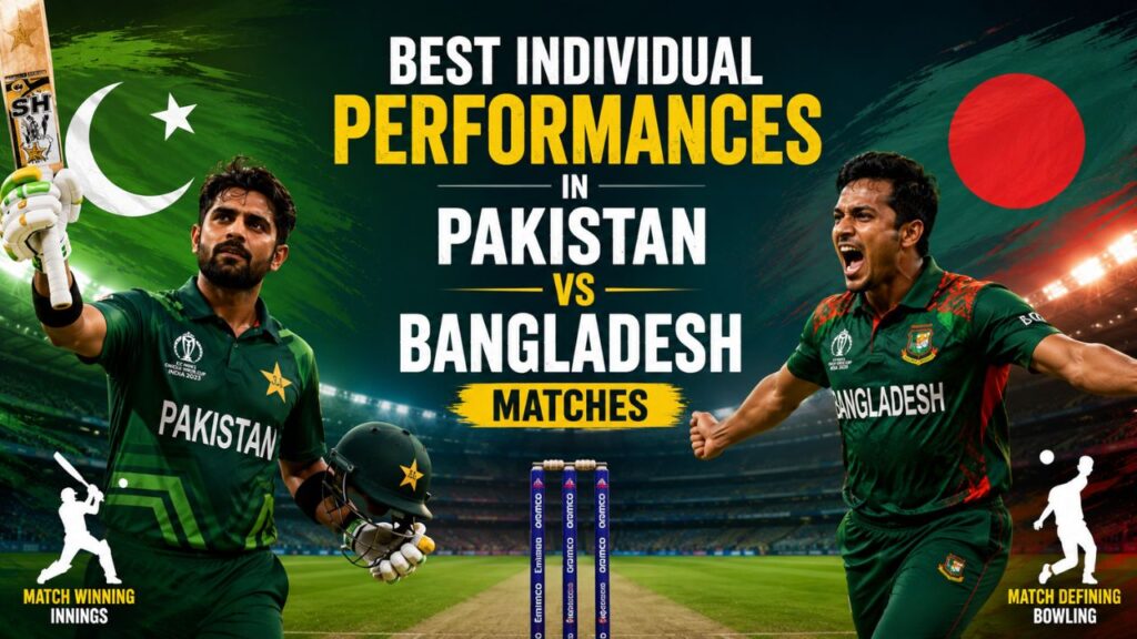 Best Individual Performances in Pakistan vs Bangladesh Matches