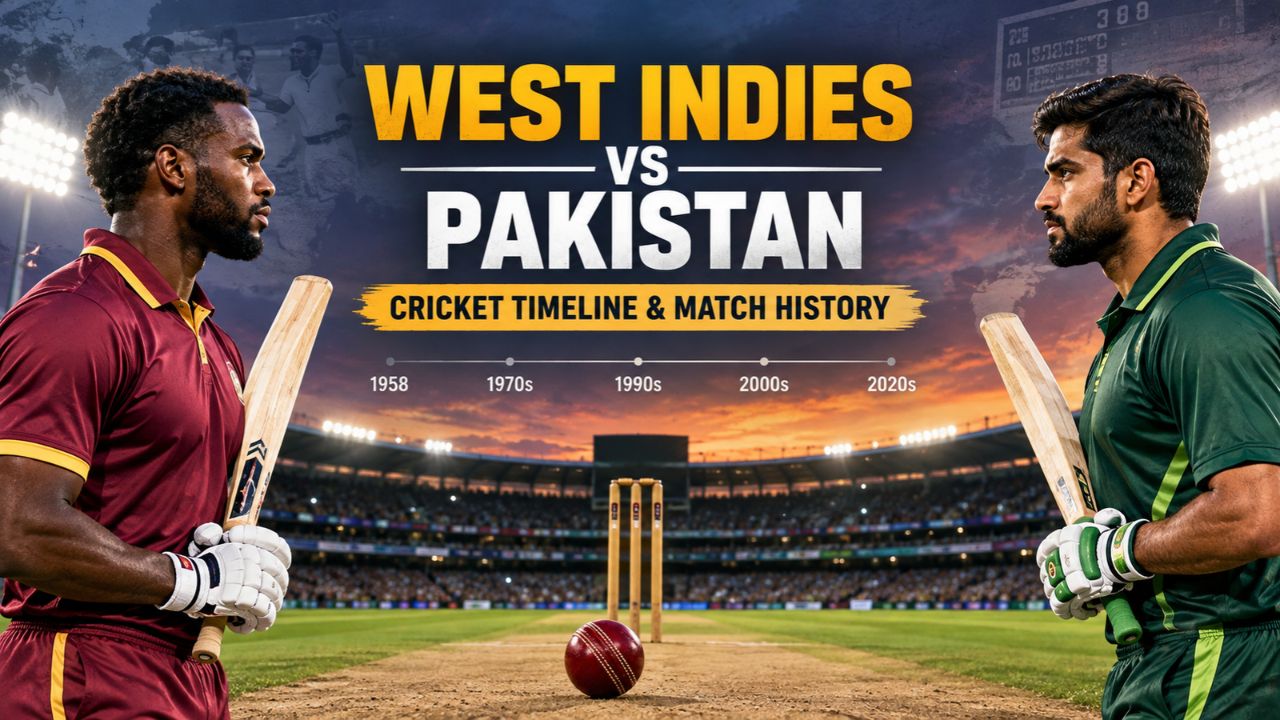 West Indies Cricket Team vs Pakistan National Cricket Team Timeline