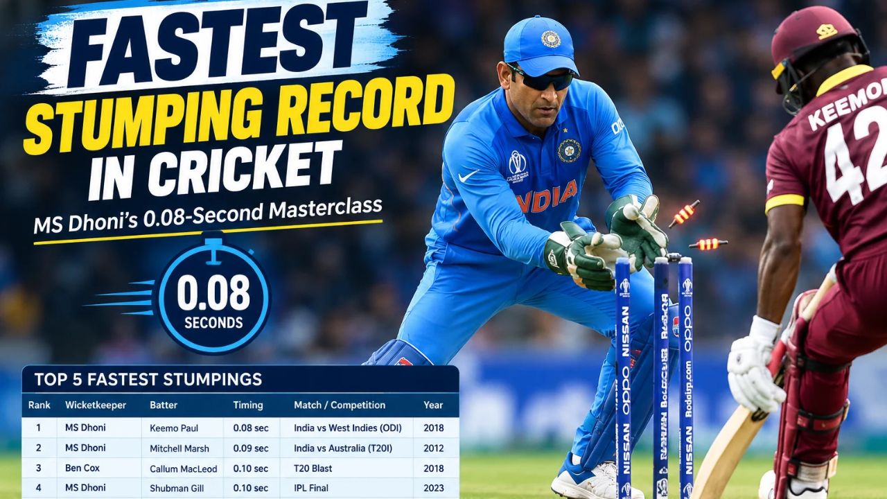 Fastest Stumping Record in Cricket