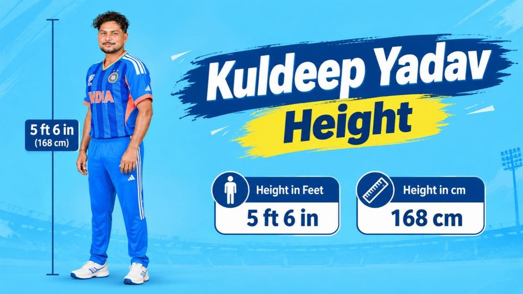 Kuldeep Yadav Height in Feet